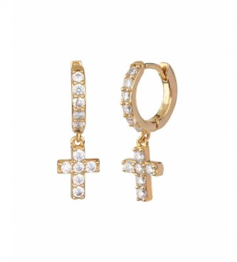 VIDAL & VIDAL Earrings Trendy cross gold 18Ktes