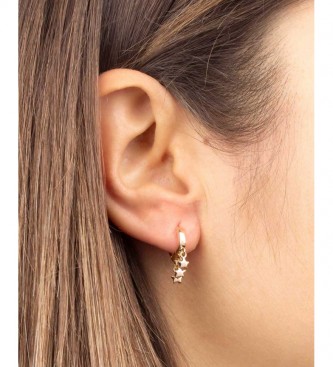 VIDAL & VIDAL Earrings Trendy 18kt gold stars pendants