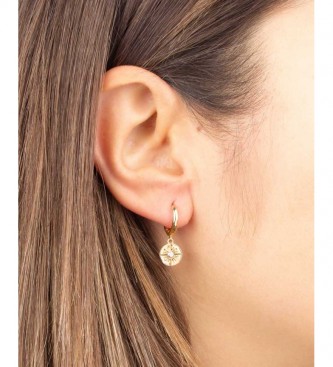 VIDAL & VIDAL Earrings Trendy coin with star 18K gold 18Ktes
