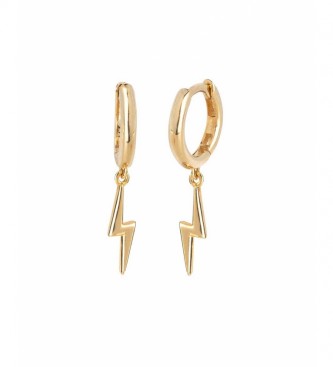 VIDAL & VIDAL Earrings Trendy lightning bolt 12mm gold 18Ktes