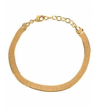 VIDAL & VIDAL Bracelet Essentials Gold flat wide gold plated