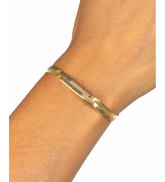 VIDAL & VIDAL Bracelet Essentials Gold flat wide gold plated