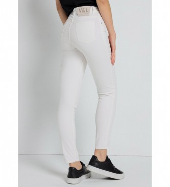 Victorio & Lucchino, V&L Medium Box Pants - High Waist Skinny white