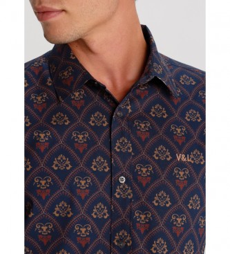 Victorio & Lucchino, V&L Camisa de popa azul-marinho 