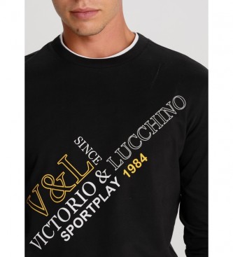 Victorio & Lucchino, V&L Grafica Sport & Play long sleeve t-shirt black 