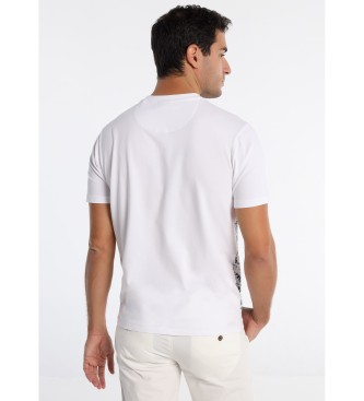 Victorio & Lucchino, V&L T-shirt a blocchi con grafica a maniche corte bianca
