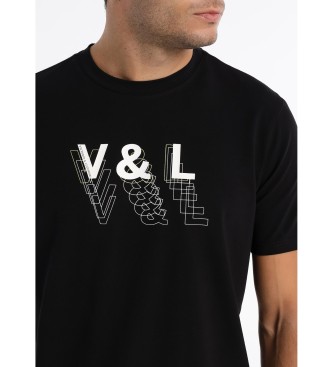 Victorio & Lucchino, V&L T-shirt à manches courtes avec logo 3D - Sport Line Noir