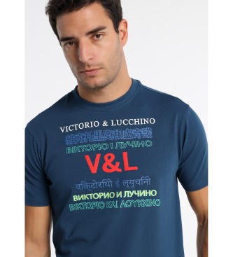 Victorio & Lucchino, V&L Camiseta Manga Corta Multilanguage Azul