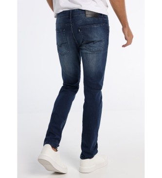 Victorio & Lucchino, V&L Jeans Denim Medium Super Stretch Slim Fit Bleu