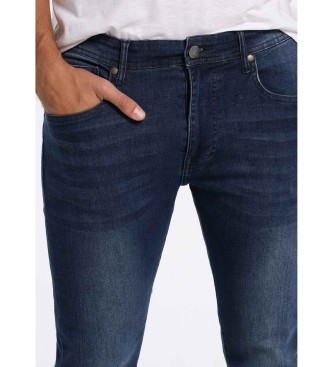 Victorio & Lucchino, V&L Jeans Denim Medium Super Stretch Slim Fit Blau