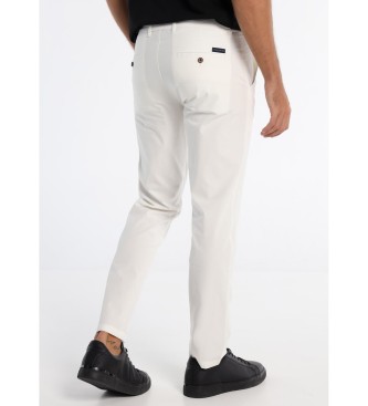 Victorio & Lucchino, V&L Pantalon chino blanc léger avec pinces