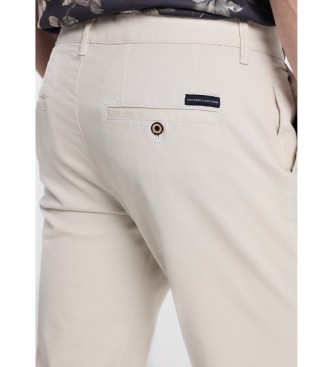Victorio & Lucchino, V&L Chino Twill Colours Regular Fit Pull On Trousers - Bege Mdio