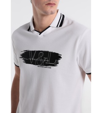 Victorio & Lucchino, V&L Pólo Pescoço em V & Logo Comfort White