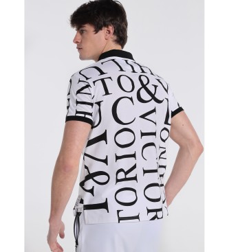 Victorio & Lucchino, V&L Short sleeve polo shirt V & Logo Print & Comfort White