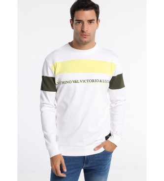 Victorio & Lucchino, V&L Sweatshirt Block - Sport Line Blanc