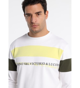 Victorio & Lucchino, V&L Sudadera Block - Sport Line Blanco