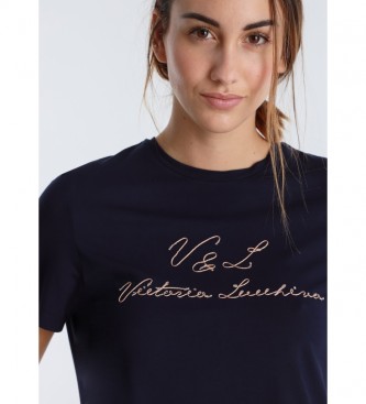 Victorio & Lucchino, V&L T-shirt manica corta blu navy Luxe String