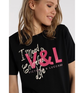 Victorio & Lucchino, V&L T-shirt de manga curta preta