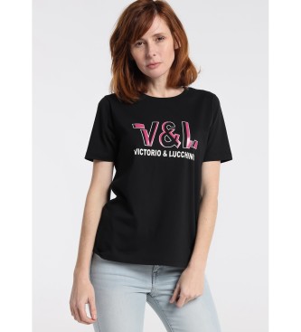 Victorio & Lucchino, V&L T-shirt Tremend Brilhante Preto
