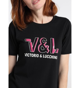 Victorio & Lucchino, V&L Camiseta Glossy  Tremend negro