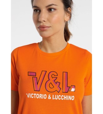 Victorio & Lucchino, V&L Camiseta do Logotipo Glossy Tremend - Comfort Yellow