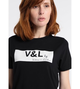 Victorio & Lucchino, V&L T-shirt com logótipo Sugar Lemon Line preta