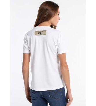 Victorio & Lucchino, V&L T-shirt à manches courtes avec motif méduse, blanc