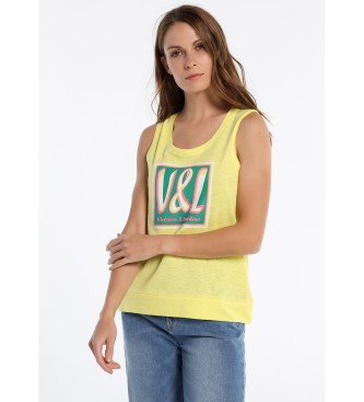 Victorio & Lucchino, V&L T-shirt gialla con scollo