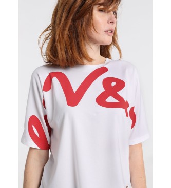 Victorio & Lucchino, V&L T-shirt Special Fit Marine Elite blanc