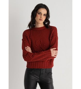 Victorio & Lucchino, V&L Strickpullover mit Bodoques in Form roter Buchstaben