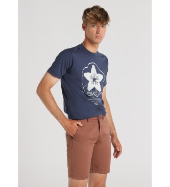 Victorio & Lucchino, V&L Bermuda Chino Tiro Medio marrn
