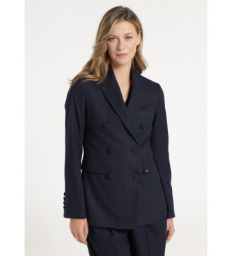 Victorio & Lucchino, V&L Marinbl kritstrecksrandig kavaj