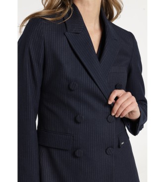 Victorio & Lucchino, V&L Marinbl kritstrecksrandig kavaj