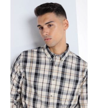 Victorio & Lucchino, V&L Long checked shirt with multicolour pocket