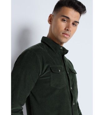 Victorio & Lucchino, V&L Micro corduroy shirt with pockets green