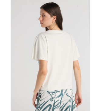 Victorio & Lucchino, V&L T-shirt à manches courtes avec application de broderie en pierre beige