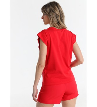 Victorio & Lucchino, V&L Maglietta con dettaglio bottone rosso