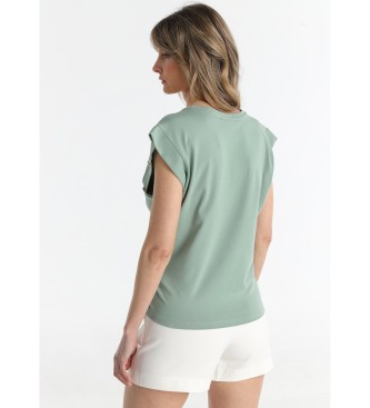 Victorio & Lucchino, V&L Maglietta con dettaglio bottone verde