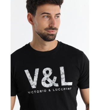 Victorio & Lucchino, V&L Graficzna koszulka w kolorze czarnym