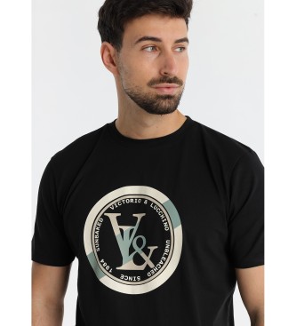 Victorio & Lucchino, V&L T-shirt with round graphics black