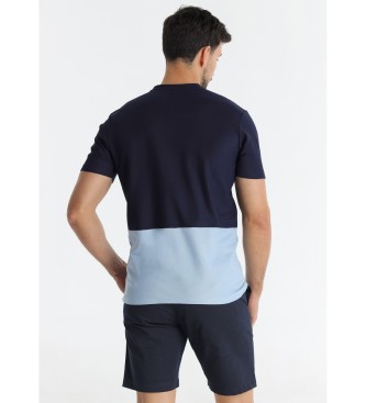 Victorio & Lucchino, V&L Block print logo t-shirt blue