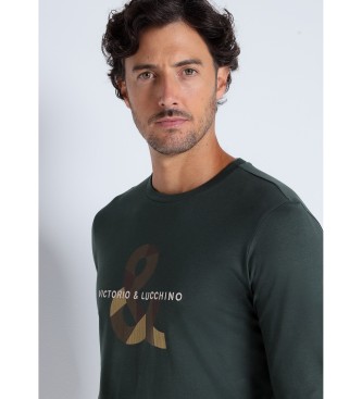 Victorio & Lucchino, V&L Basic langrmet t-shirt med logo