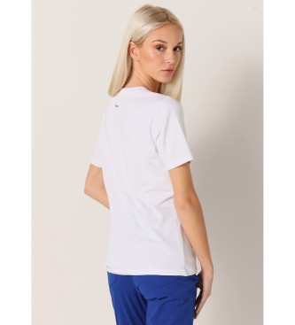 Victorio & Lucchino, V&L Camiseta de manga corta con ngel lentejuelas blanco