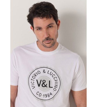 Victorio & Lucchino, V&L Puff logo t-shirt korte mouw wit