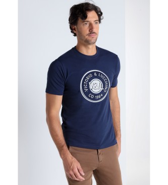 Victorio & Lucchino, V&L T-shirt  manches courtes avec logo bleu fonc