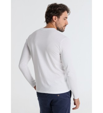 Victorio & Lucchino, V&L T-shirt a maniche lunghe con grafica bianca sul petto
