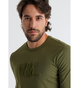 Victorio & Lucchino, V&L T-shirt em chenille verde