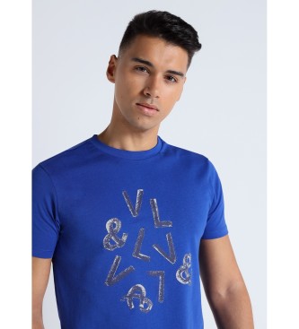 Victorio & Lucchino, V&L Camiseta grafica logo Tiza azul