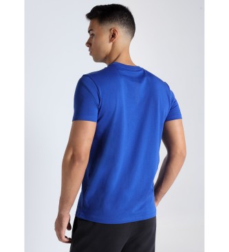 Victorio & Lucchino, V&L T-shirt grafica con logo in gesso blu