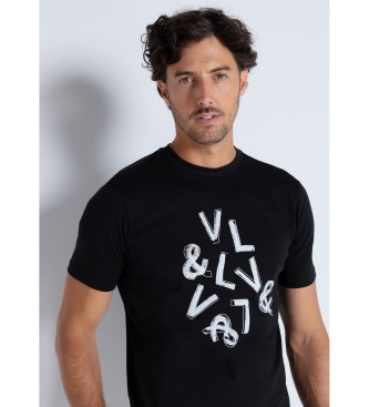 Victorio & Lucchino, V&L Grafična majica z logotipom Tiza črna
